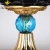 Import Home decorative resin peacock crafts blue glass bowl with resin stand from China