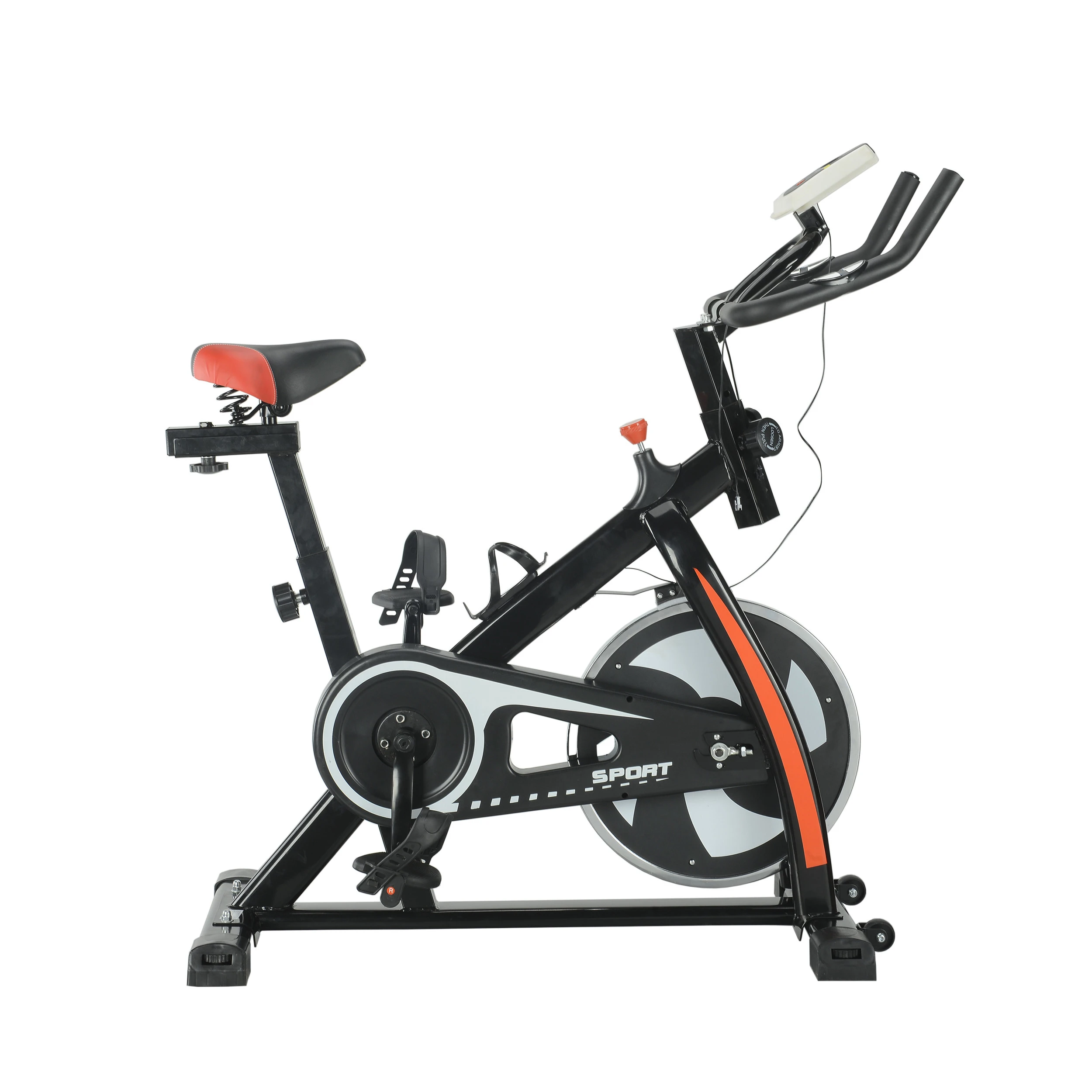 Home  fitness exercise wholesale cheap price aluminum pedal LCD screen spinning bike