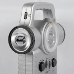 Home radio with power bank and self-powered lamp