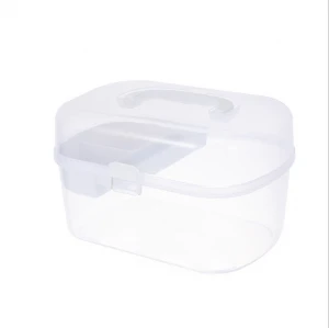 Home-use Small and Large Size Double-layers Plastic PP Multi-functional Medicine Storage Box