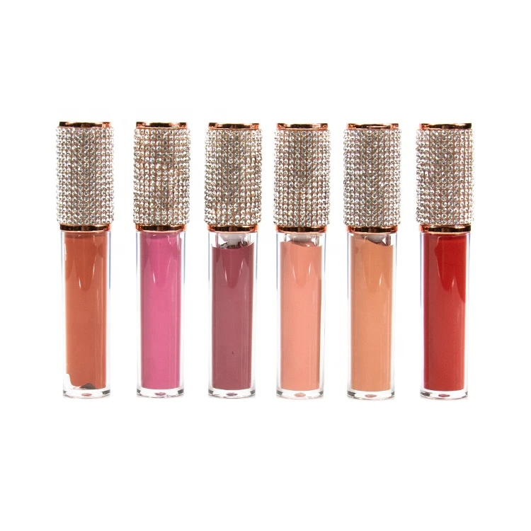 Hot Lacquer Lip Gloss Shiny Crystal Decoration Bling Lip Gloss Tube Full Hydrated Sexy Lips Makeup