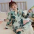 Import Hot product flower printing long nightgown women 2 pcs sets women silk sleepwear pajamas pajamas from China