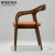 Import Hot sale antique solid wood chair fabric upholstered dining chair cafe restaurant use elegant wooden chair from China
