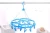 Import Hot Sale High quality PP plastic clothes drying hanger rack with 20 pegs from China