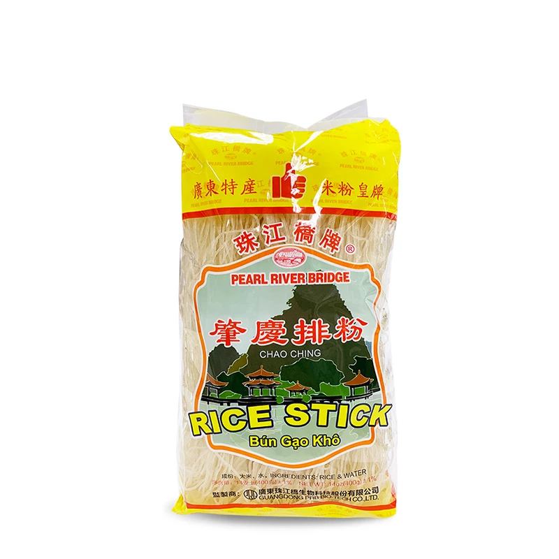 Hot Sale OEM Factory Price Easy Cook Instant Noodle Vermicelli Pearl River Bridge 400g Plastic Bag PRB CHAO CHING Rice Stick