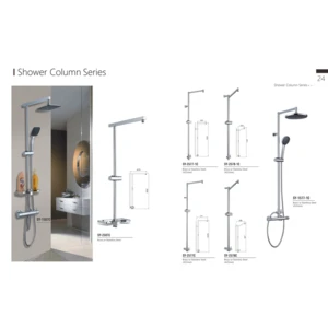 hot sale shower column series stainless square round hand bathroom shower set