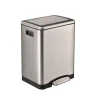 Hot sales durable home rectangular stainless steel pedal waste bin