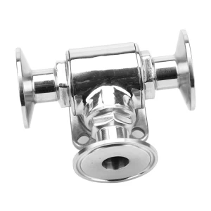 Hot Sales Stainless Steel ISO SMS High Mounting Pad Sanitary tri clamp 3 Way Ball Valve