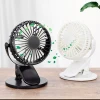 Hot Sales Summer pick New item 180 Rotation 3 Modes Hand Fan Multi-function USB Charging Portable Mini Clip Fan