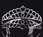 Hot Sell Silver Wedding Hair Accessories Bride Crowns Bridal Tiara