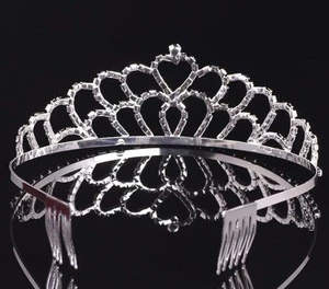 Hot Sell Silver Wedding Hair Accessories Bride Crowns Bridal Tiara