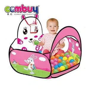 Hot selling cartoon baby soft play toy tent play plastic pool balls