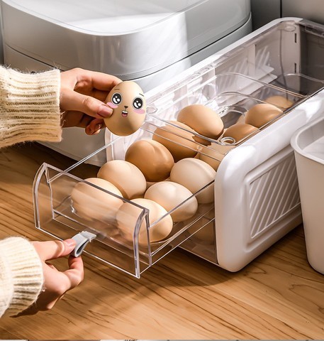 Hot Selling High Quality Refrigerator Food Storage Stackable Egg Fresh-keeping Plastic Storage Box