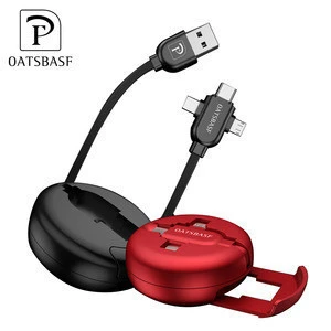 Hot Selling Mobile Charger 3 in 1 Retractable USB Cable For iPhone Type C Android
