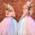 Import Hot selling Unicorn girl&#039;s puffy skirt Rainbow princess skirt A party with a hoop Children&#039;s performance skirt from China