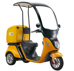 Hot-selling windscreen tumbler electric scooter enclosed tricycle 3 wheel delivery transport scooter cargo