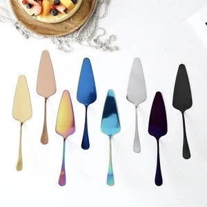 Hot wedding party rose gold plated cake pie pizza cutter server set for promotion