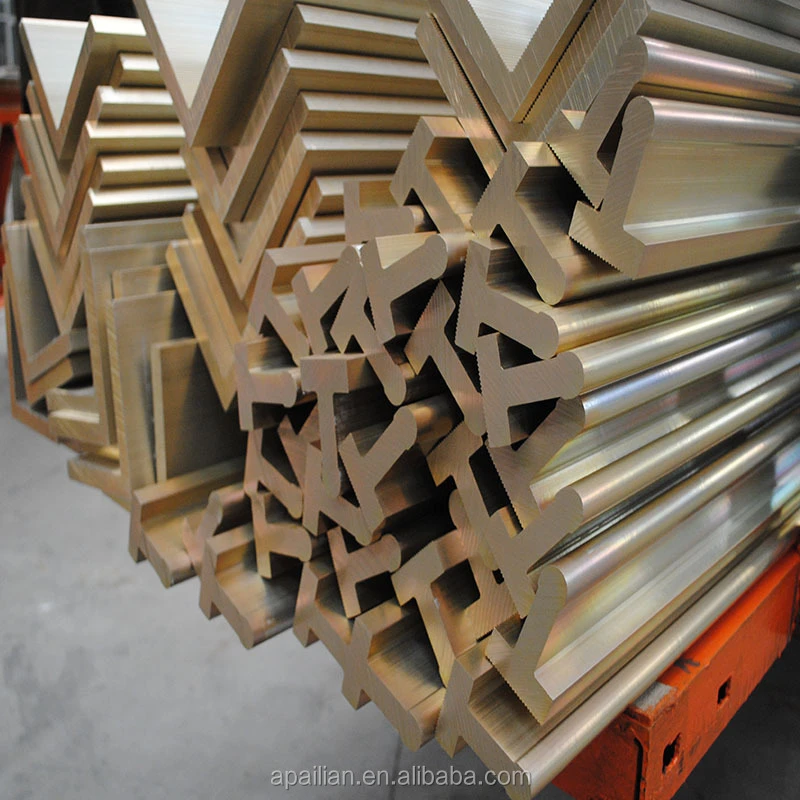 Hot!brush alloy aluminium angle square  bar  with large dimension and kinds of  dimension with different coated
