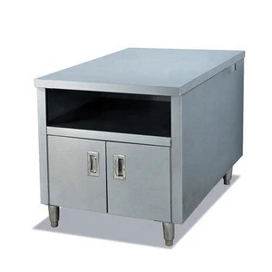 Hotel Supplies Stainless Steel Work Bench with Cabinet