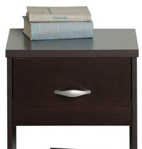 Hotel wood furniture end table bedside table pine wood cabinet nightstands with one drawer and shelf for living room or bedroom