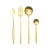 Import hotselling Classic western Stainless steel golden steak fork spoon tableware set from China