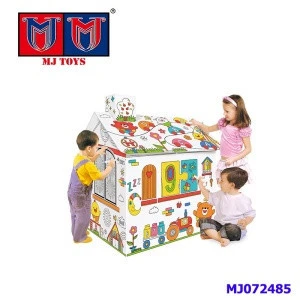 house coloring drawing diy doodle baby toys kids with music/light