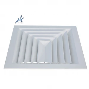 hvac system Supply Return Air 3 way Square louver Ceiling Diffuser