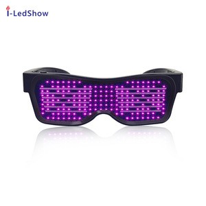 iledshow 2020 Newest Programmable LED Flashing Glasses Rave glasses