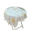 Imitation hand embroidery designs white table cloth