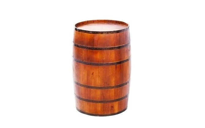 Industrial Vintage Unique Design Solid wood Bar Cabinet Commercial High Quality Cafe Sheesham Wooden Barrel Storage Bar Cabinet