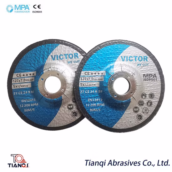 Industrial White Aluminum Oxide 127X7.0X22mm Smooth Surface Grinding Performance Grinding Disc