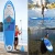 Import Inflatable surfboard, peacock pattern yoga type SUP including tote bag non-slip deck paddle hand pump bottom fin and tow rope from China
