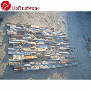 Interior natural stone veneer, Mixed color wall stone panel, culture stone