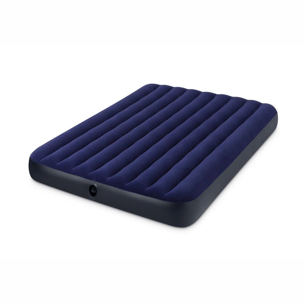 Intex 64759 Corduroy Flocked Airbed Inflatable Queen Size Air Mattress Air Bed