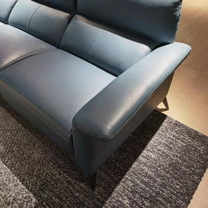 Italy Style Sectional Sofa, Long Overstuffed Living Room Couch