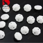 Jet octagon crystal pendant stones with 2 holes for home decoration