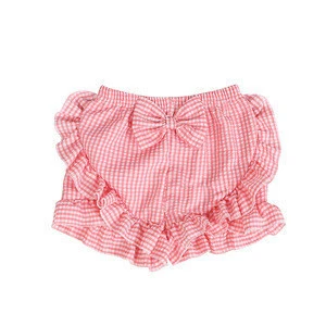 Kaiya Baby girls ruffle shorts wholesale seersucker kids shorts children boutique clothing