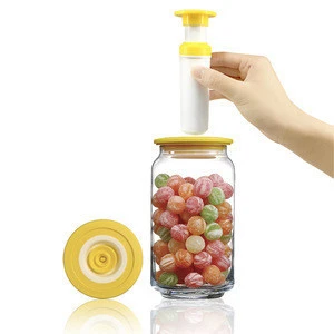 Keep Fresh Food Storage Vacuum Glass Cookie Jar