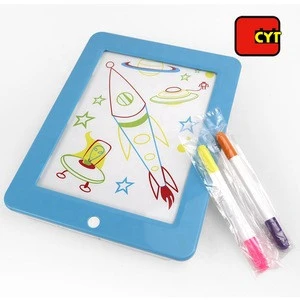 kids electronic glow 3D writing led drawing board with multi flash