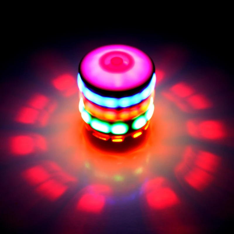 Kids Hobbies Classic Toys wholesale children funny flash led music spinning top light up toy for kids