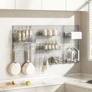 kitchen Easy to Use pegboard wall mount Pegboard Hot Sale Hole Board Wall organizer Professional Design pegboard display racks