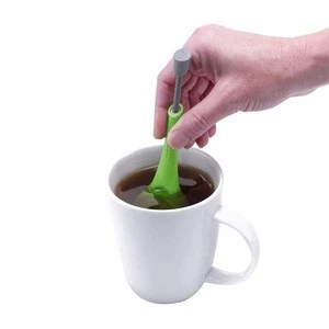 Kitchen Tools Reusable Custom Travel  Plastic Glass Cup Green Mesh Coffee Tea Infuser Strainer Loose Leaf Tea Filter Infuser