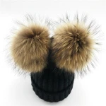 knitted hats fur pompom/winter knitted hat/winter hat knitted beanie