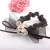 Import Lace Bow Elastic Braided Pearl Rhinestone Hairband Fastening Accessories Synthetic Headwear from China