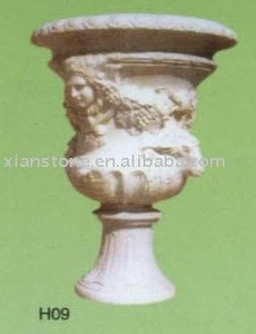 Large garden stone vase