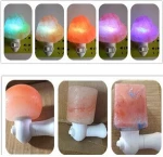 Large Heart Natural Crystal Himalayan Salt Night Light Lamp - Air Ionizer Decorative Air Purifier lamp with Wall Plugin