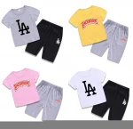 latest design Brand children boutique clothing sports suit kids clothes baby boy summer clothes 2 pieces sets
