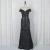 Latest design sequined embroidered off the shoulder vintage prom dress evening dresses ladies europe evening dresses