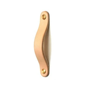 Leather Door Handles For Cabinet Wardrobe Cupboard Drawer Pull Knobs Furniture Hardware