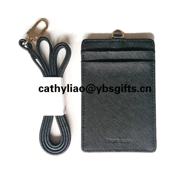 leather office ID card holder